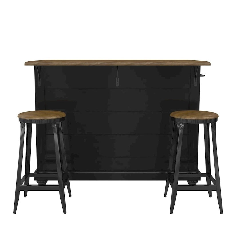 Îlot de cuisine avec 2 tabourets