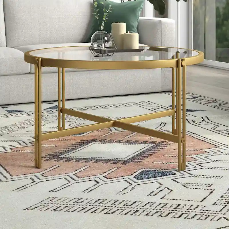 Table basse ronde de 32 pouces de large