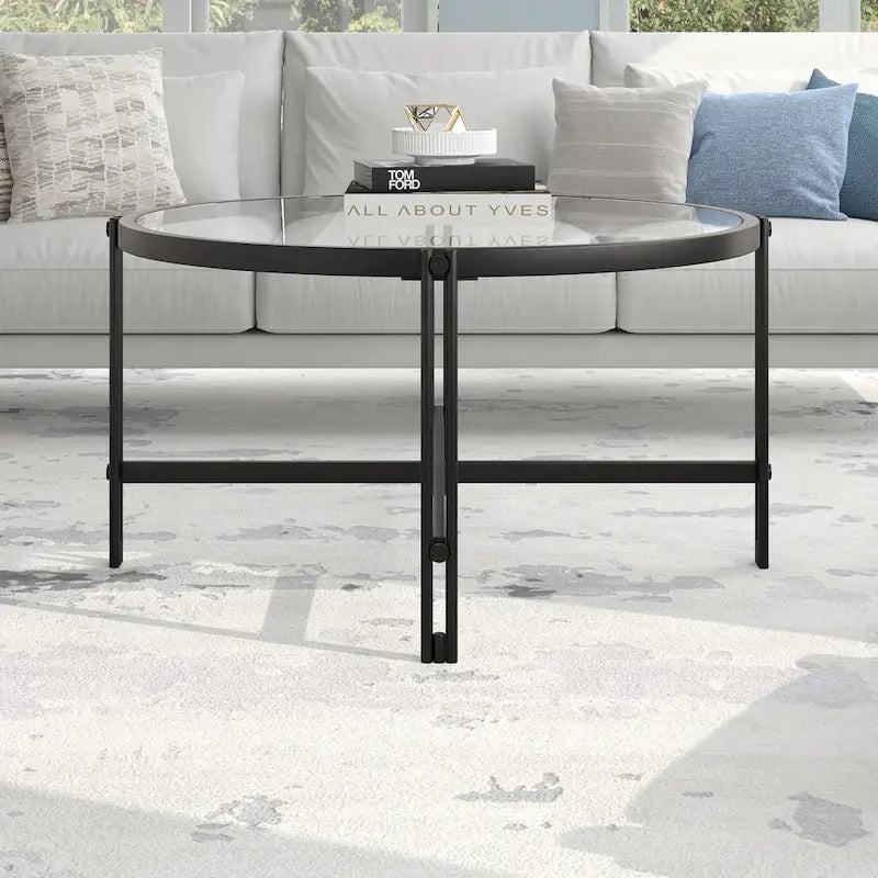 Table basse ronde de 32 pouces de large