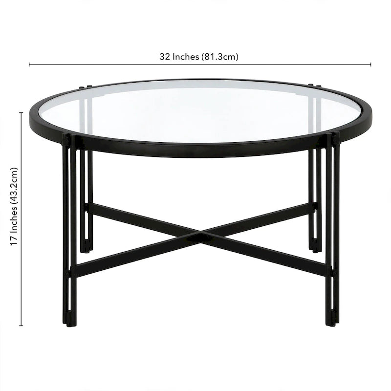 Table basse ronde de 32 pouces de large