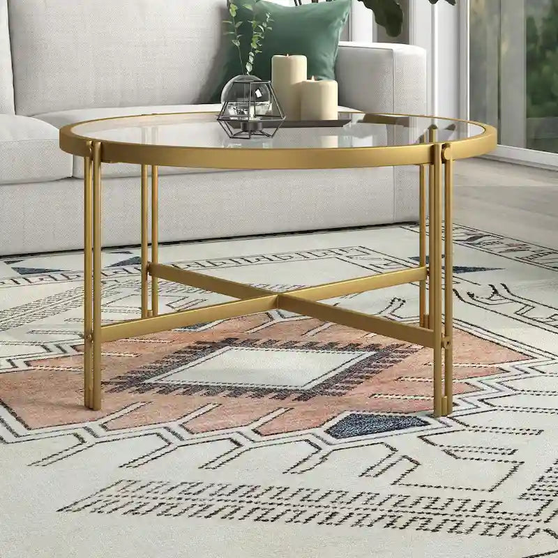 Table basse ronde de 32 pouces de large