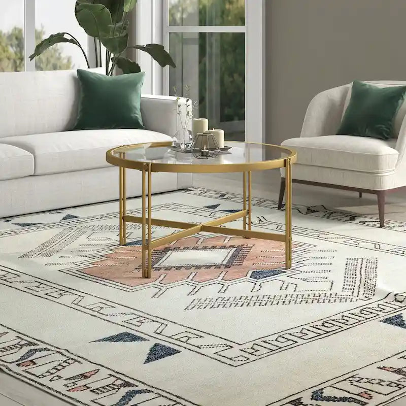 Table basse ronde de 32 pouces de large