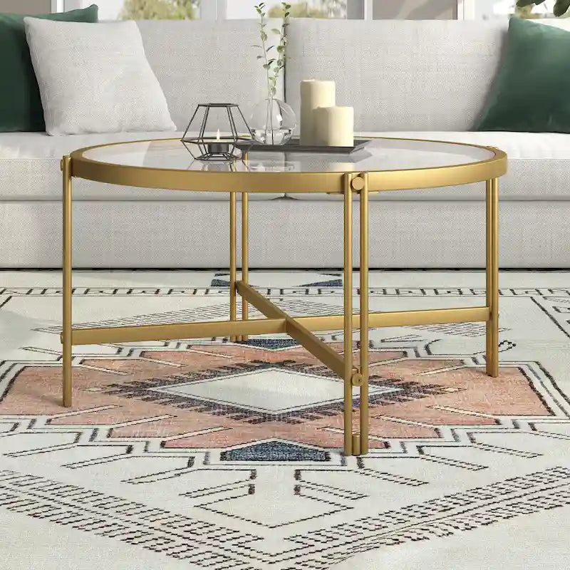 Table basse ronde de 32 pouces de large