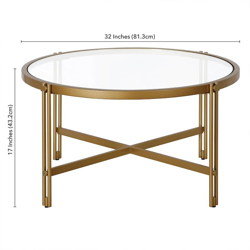 Table basse ronde de 32 pouces de large