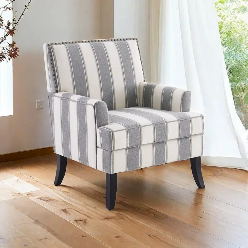Fauteuils d'appoint avec garniture cloutée - lot de 2