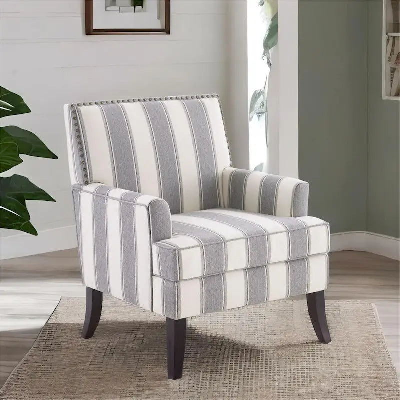 Fauteuils d'appoint avec garniture cloutée - lot de 2