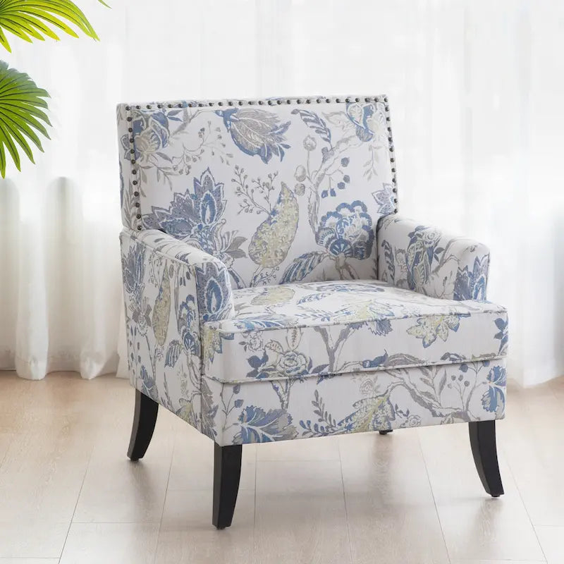 Fauteuils d'appoint avec garniture cloutée - lot de 2