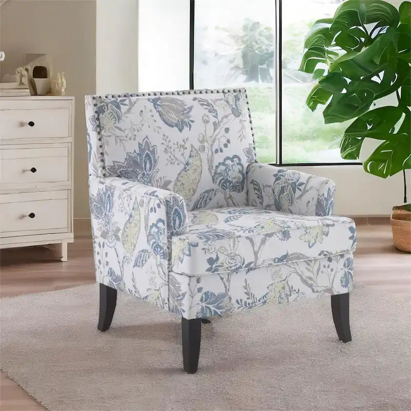 Fauteuils d'appoint avec garniture cloutée - lot de 2