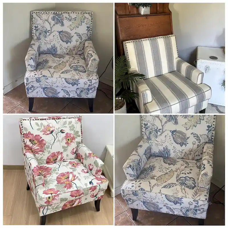 Fauteuils d'appoint avec garniture cloutée - lot de 2