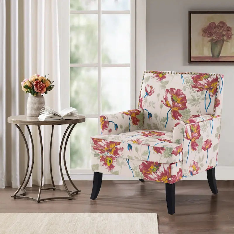 Fauteuils d'appoint avec garniture cloutée - lot de 2