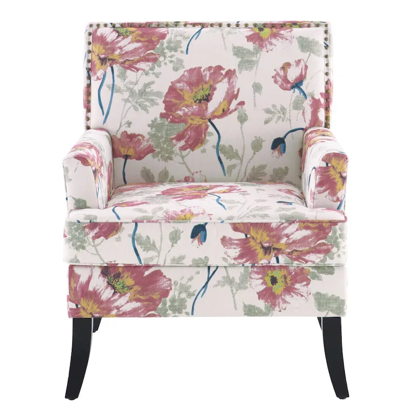 Fauteuils d'appoint avec garniture cloutée - lot de 2