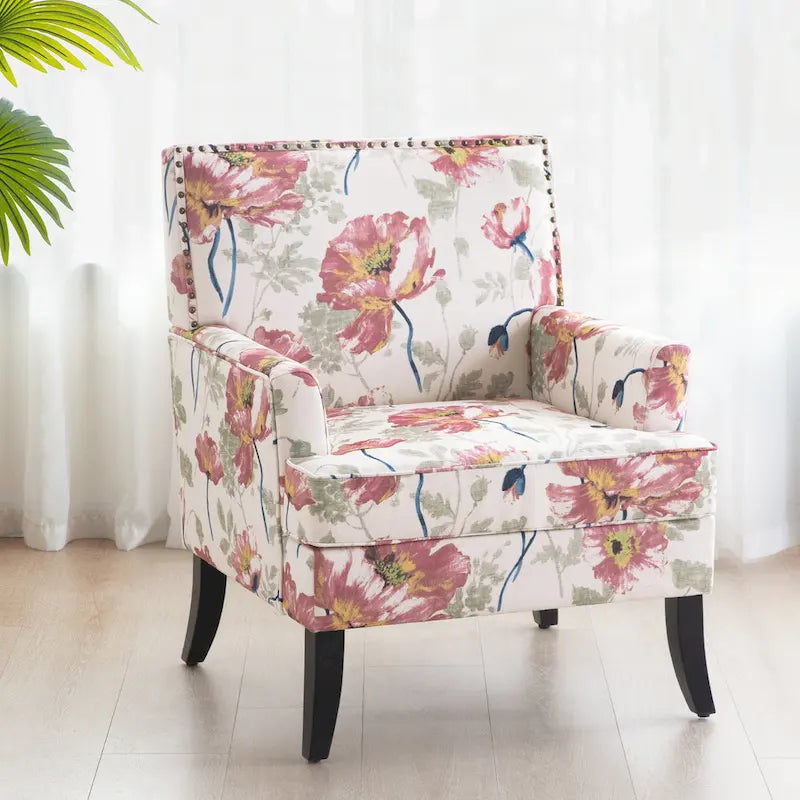Fauteuils d'appoint avec garniture cloutée - lot de 2