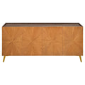 Meuble TV bahut en bois massif 63 pouces