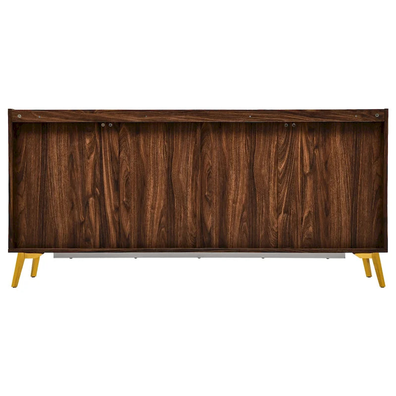 Meuble TV bahut en bois massif 63 pouces