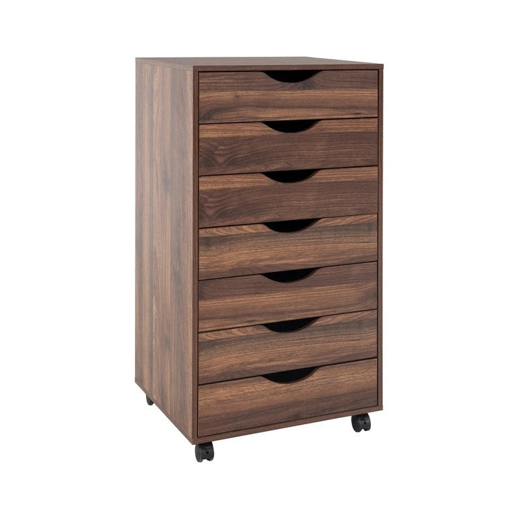 Classeurs de bureau, Classeurs en bois pour bureau à domicile, Classeur latéral, Classeur à tiroirs mobile - Gris