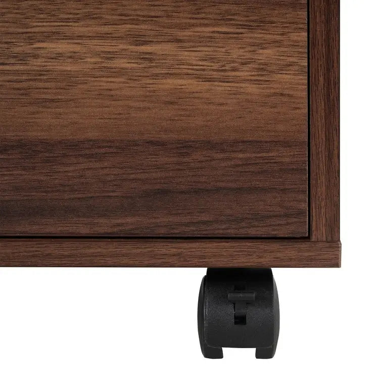 Classeurs de bureau, Classeurs en bois pour bureau à domicile, Classeur latéral, Classeur à tiroirs mobile - Gris
