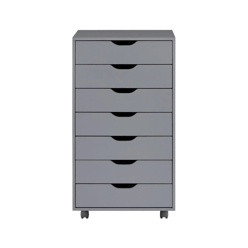 Classeurs de bureau, Classeurs en bois pour bureau à domicile, Classeur latéral, Classeur à tiroirs mobile - Gris