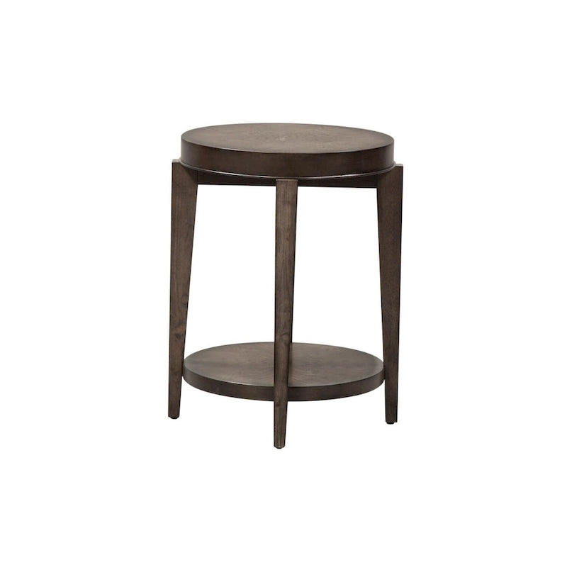 Table d'appoint ovale en pierre couleur expresso