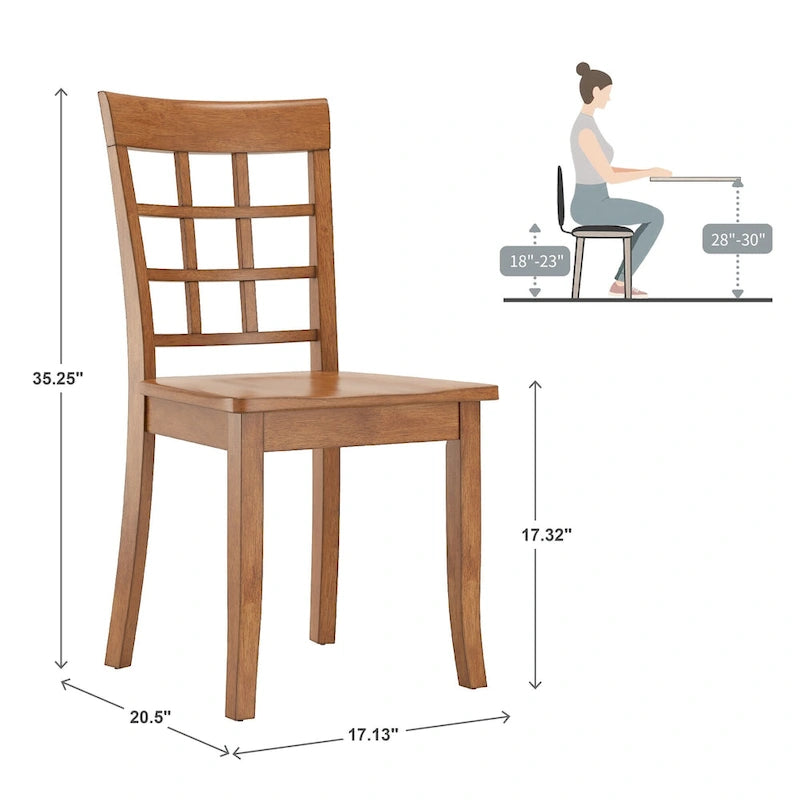 Ensemble de salle à manger 5 pièces en chêne avec piètement rond par
