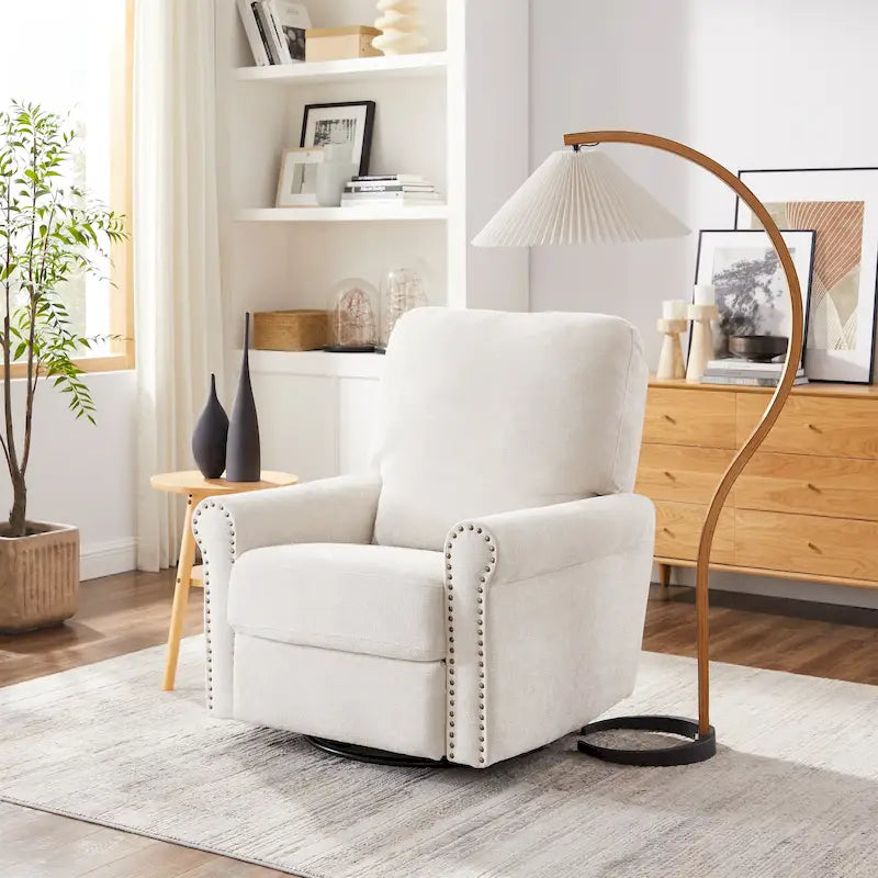 Fauteuil inclinable manuel pivotant à 360 degrés pour salon