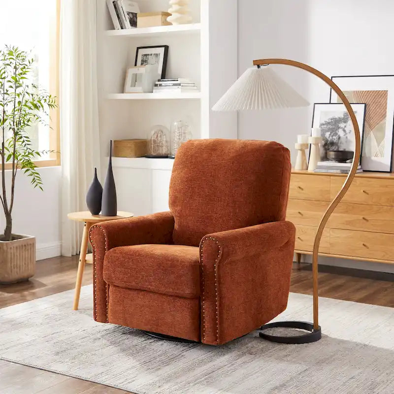 Fauteuil inclinable manuel pivotant à 360 degrés pour salon
