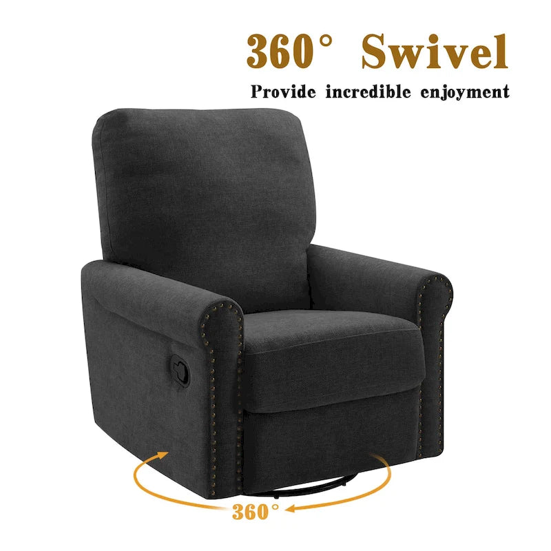Fauteuil inclinable manuel pivotant à 360 degrés pour salon
