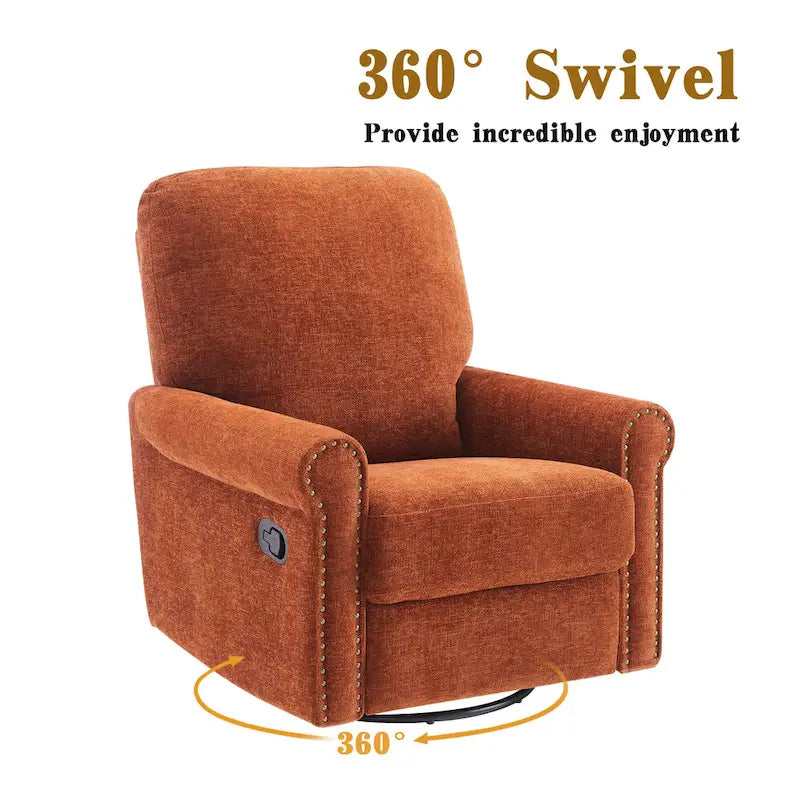 Fauteuil inclinable manuel pivotant à 360 degrés pour salon