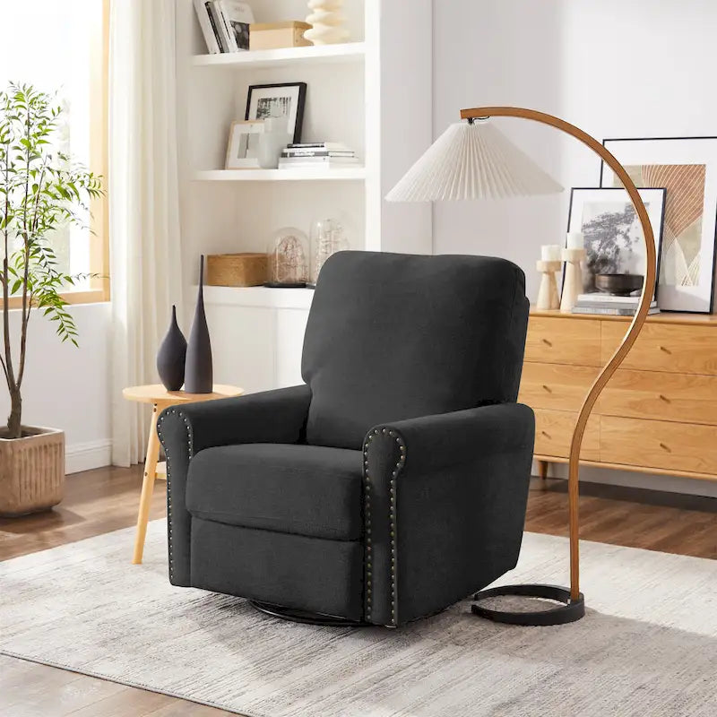 Fauteuil inclinable manuel pivotant à 360 degrés pour salon