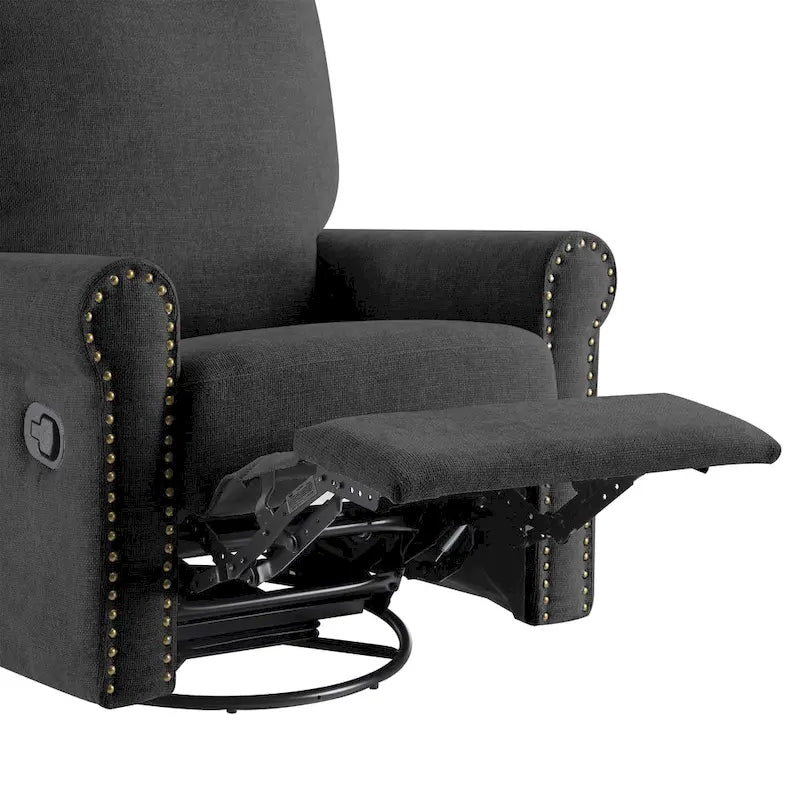 Fauteuil inclinable manuel pivotant à 360 degrés pour salon