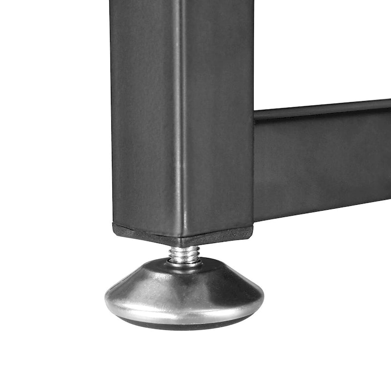 Table d'appoint industrielle en bois avec étagère de rangement