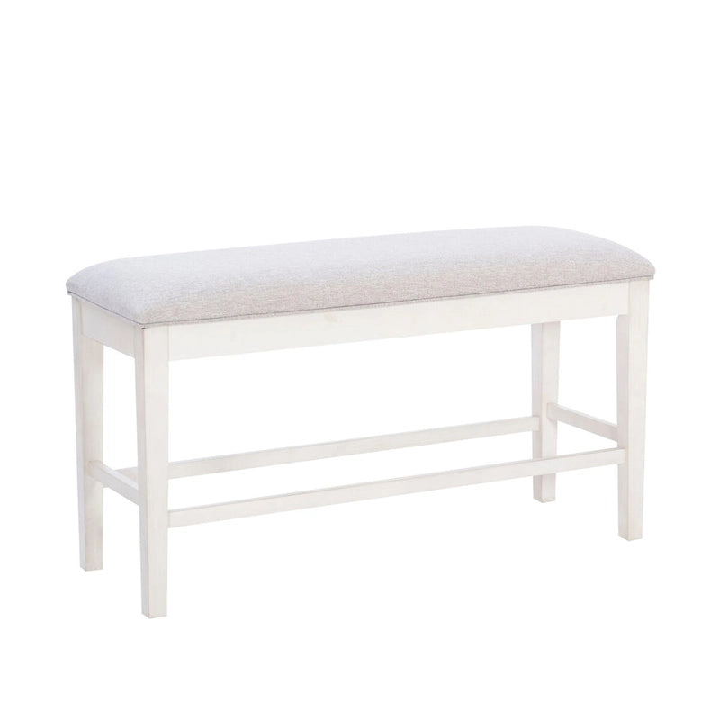 Banc de salle à manger blanc capitonné avec rangement