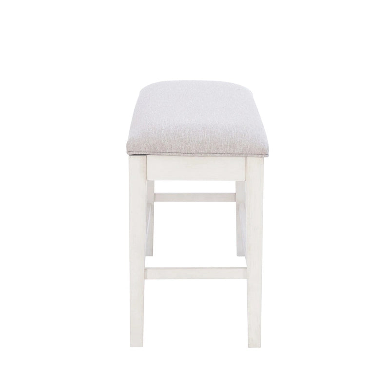 Banc de salle à manger blanc capitonné avec rangement