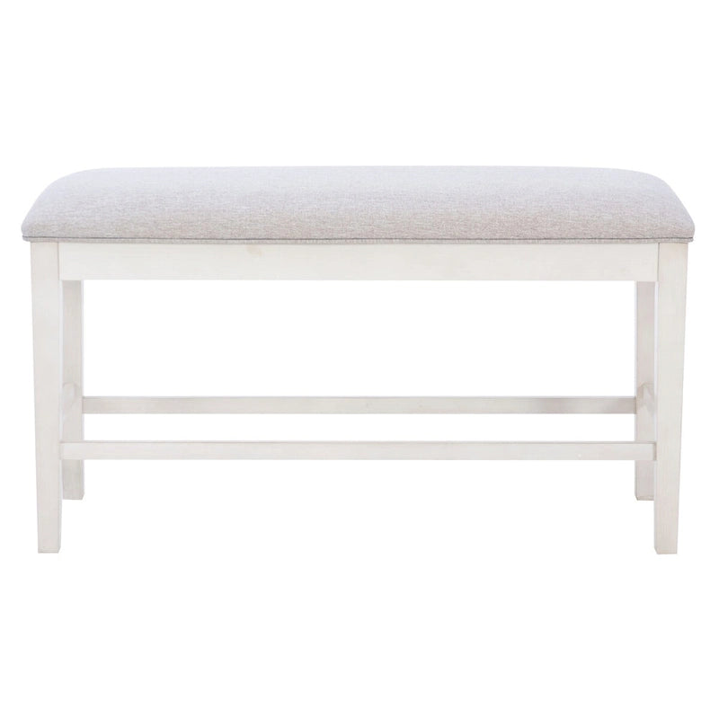 Banc de salle à manger blanc capitonné avec rangement